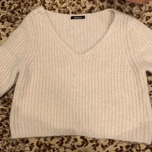 Chunky cream knit sweater